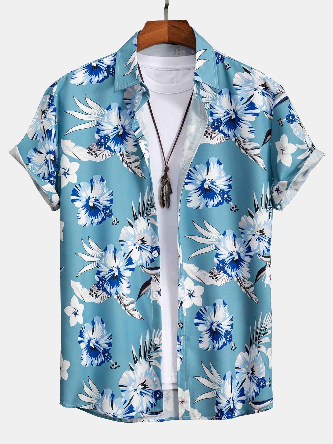 Set met tropische bloemenprint