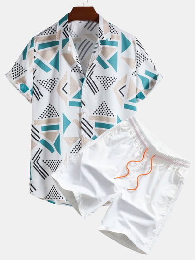 Set met geometrische print