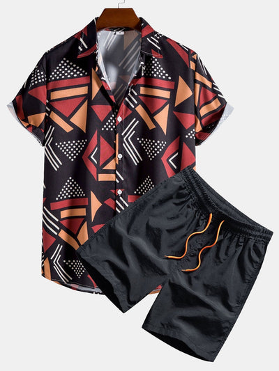 Set met geometrische print