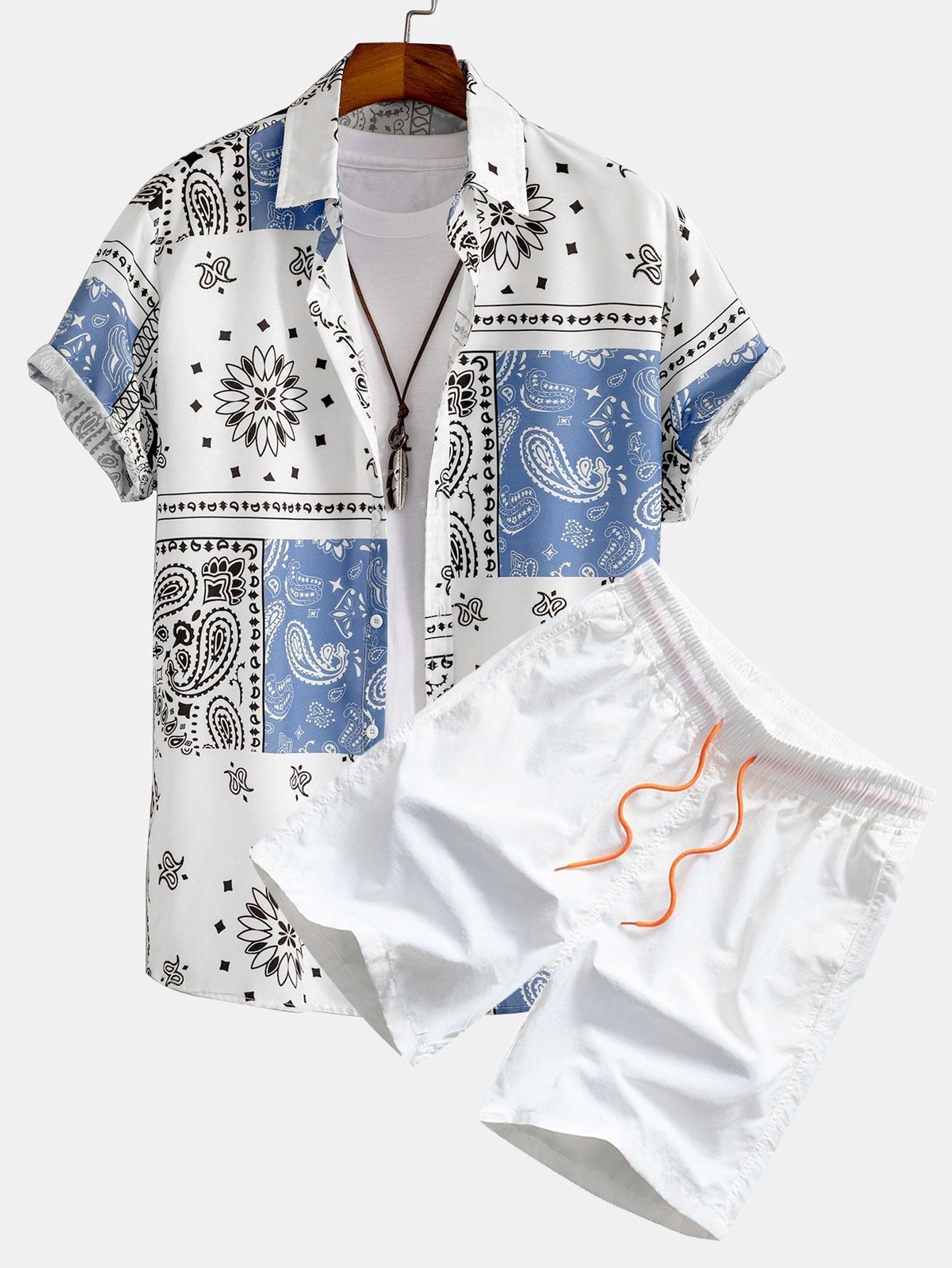 Set met paisleyprint