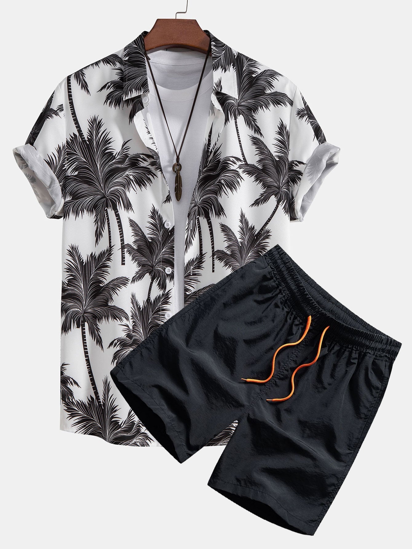 Set met palmboomprint
