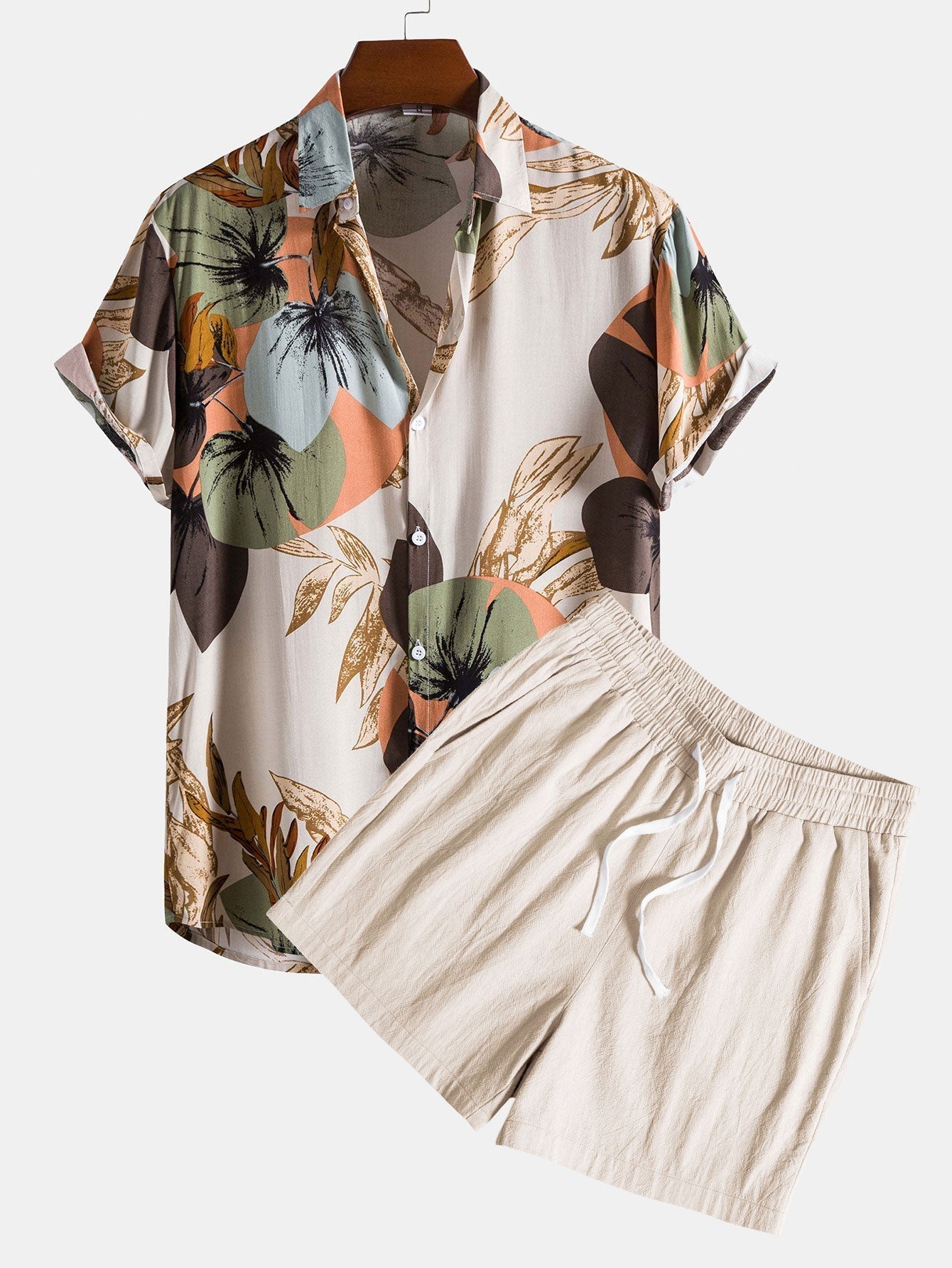 Set met tropische print