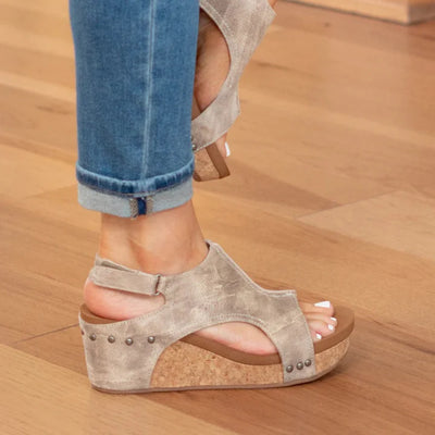 Grazyna – Suede sleehaksandalen