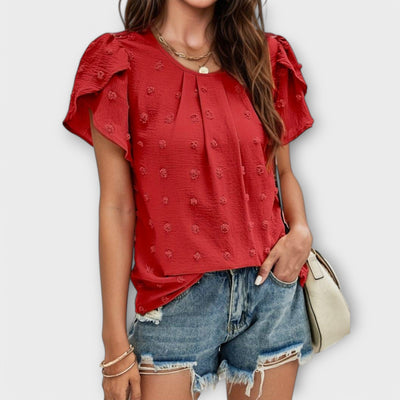 De perfecte polkadotblouse