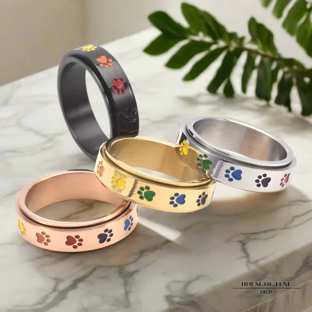 SPINNENDE STRESS VERMINDERENDE POOT RING