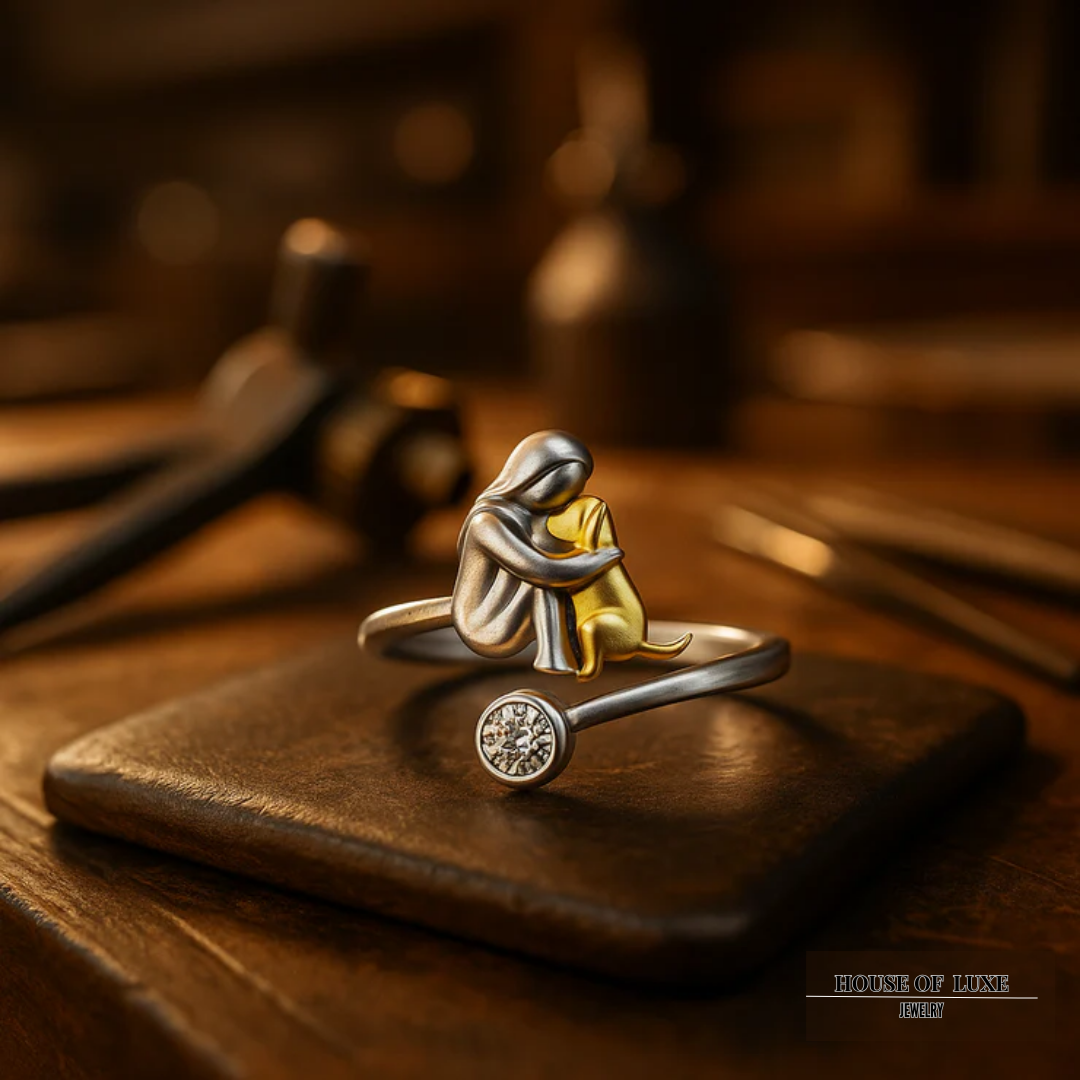 HANDGEMAAKTE ZILVEREN RING MET ZIRKONIA