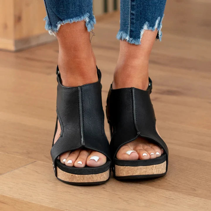 Grazyna – Suede sleehaksandalen