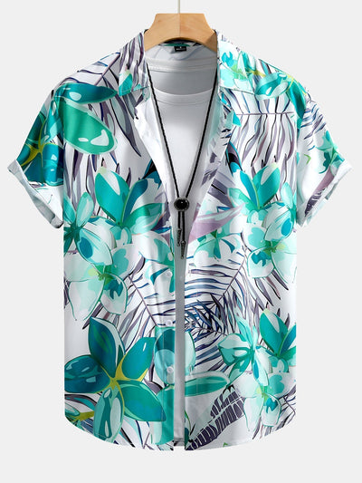 Set met bloemenplantenprint