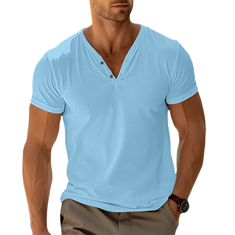 Giuliano | Polo t-shirt met bandkraag