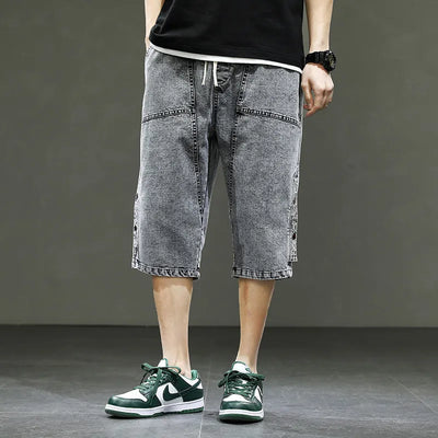 Division™ | Denim Short met Afgeronde Zoom