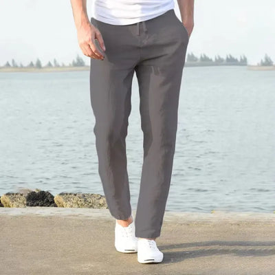Heren linnen zomer vrijetijdsbroek