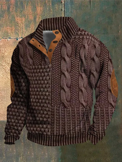 Shaun | Gemusterter Strickpullover