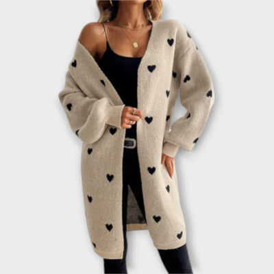Cardigan met Hartpatroon