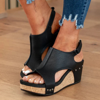 Grazyna – Suede sleehaksandalen