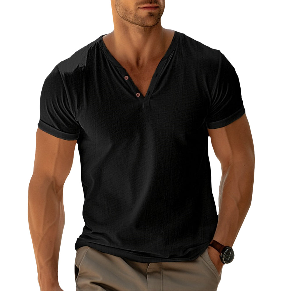 Giuliano | Polo t-shirt met bandkraag