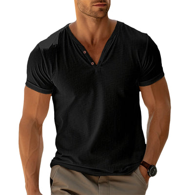 Giuliano | Polo t-shirt met bandkraag