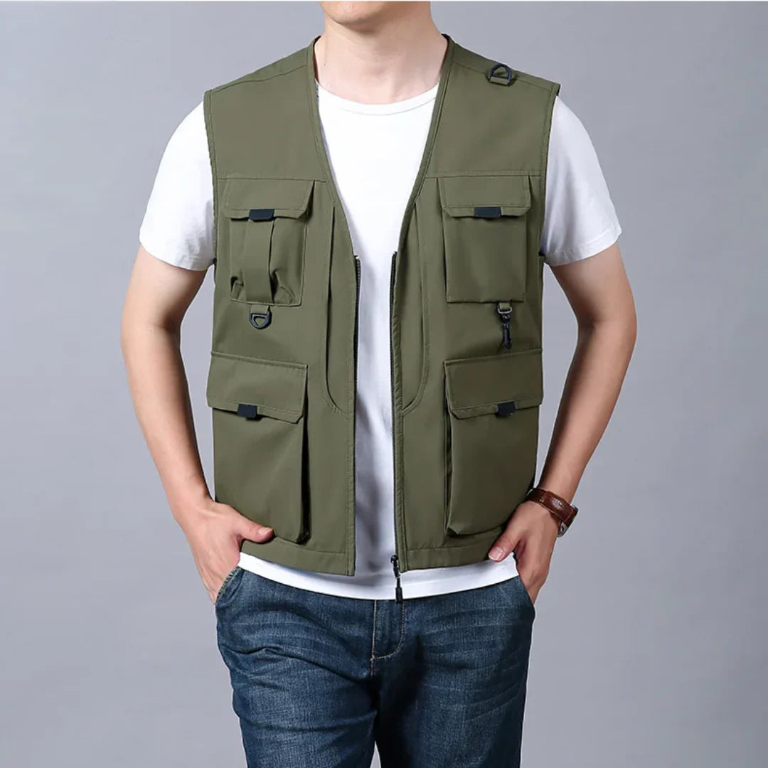 Mose - Ademend Cargo Vest met Meerdere Zakken