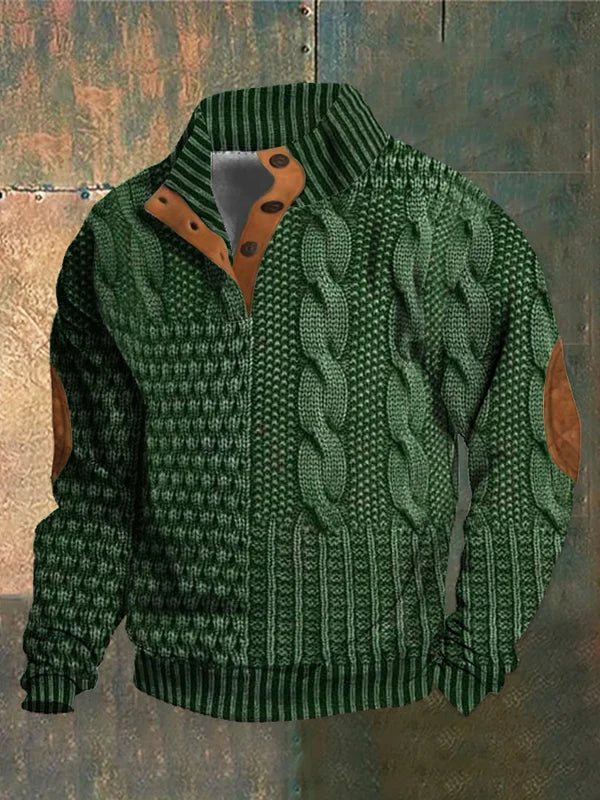 Shaun | Gemusterter Strickpullover