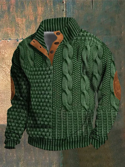Shaun | Gemusterter Strickpullover