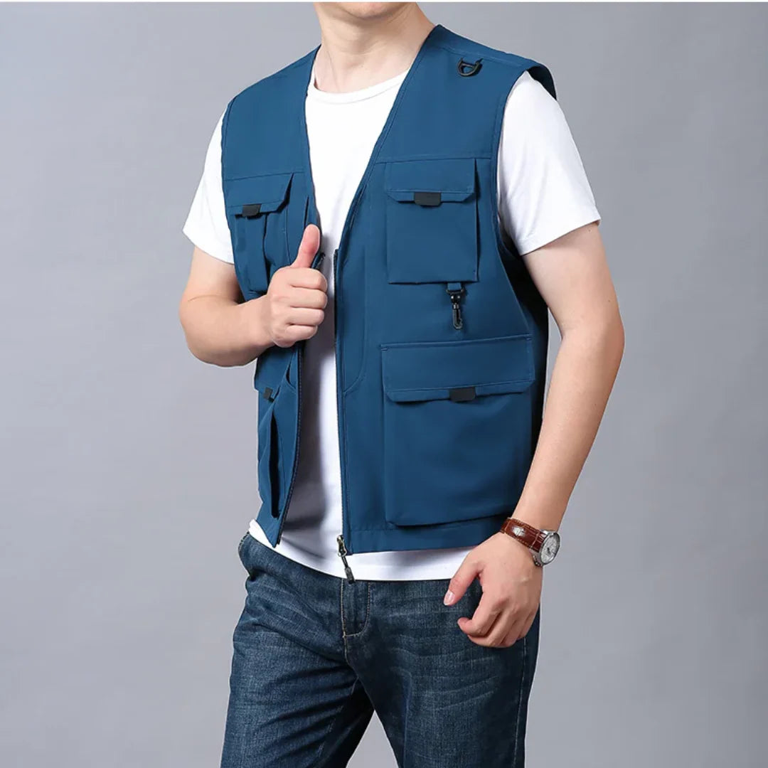 Mose - Ademend Cargo Vest met Meerdere Zakken
