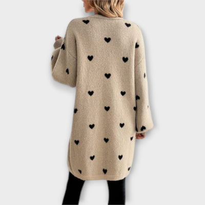 Cardigan met Hartpatroon
