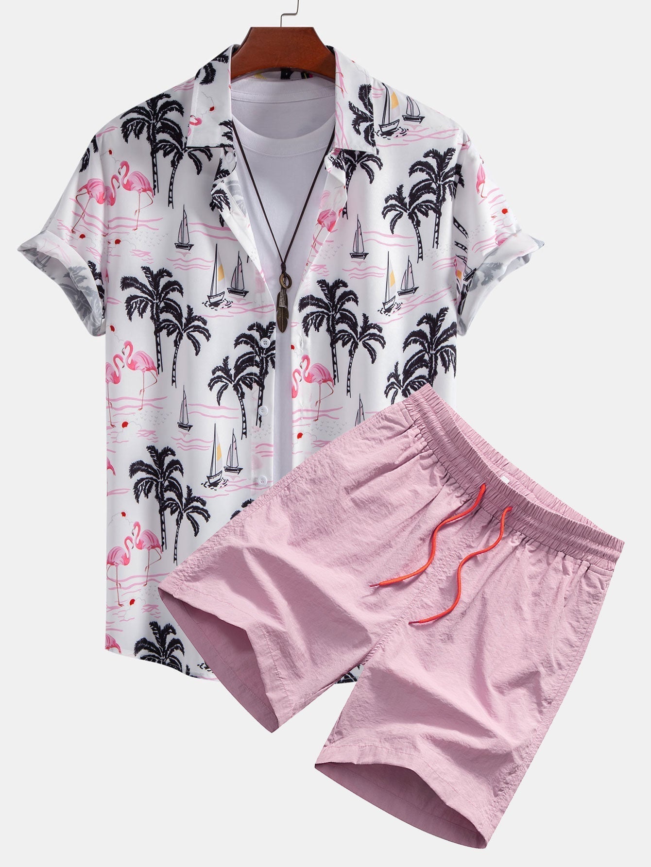 Palmboom Flamingo Print Set