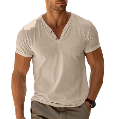 Giuliano | Polo t-shirt met bandkraag