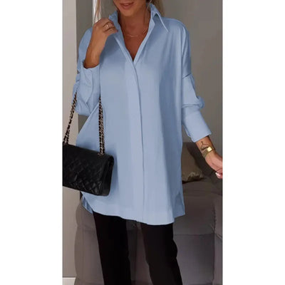 Nina - Elegante Overhemdtop met Lange Mouwen