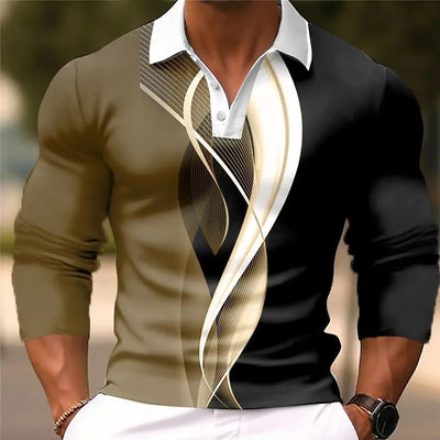 Heren Geometrisch Poloshirt