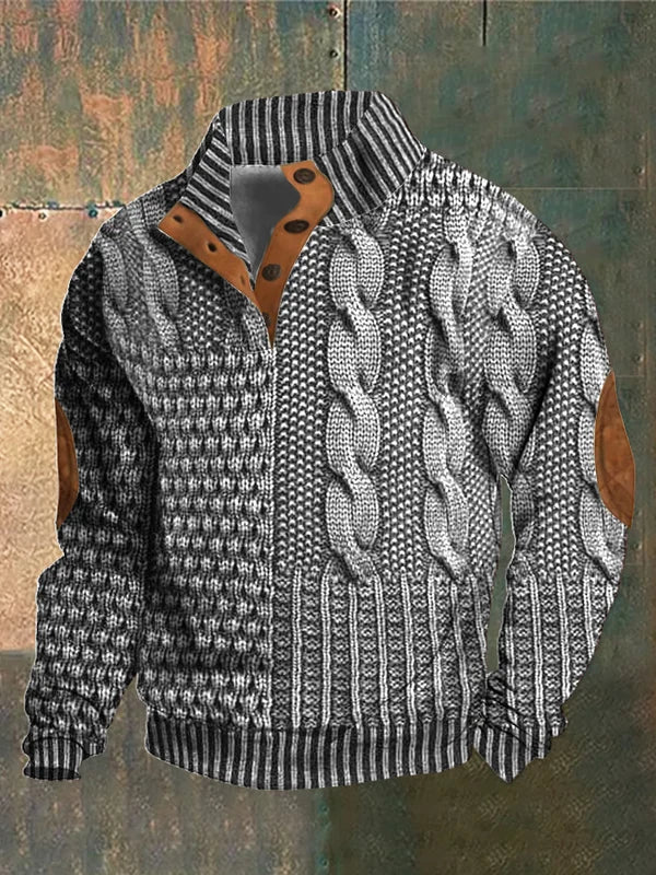 Shaun | Gemusterter Strickpullover