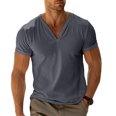 Giuliano | Polo t-shirt met bandkraag