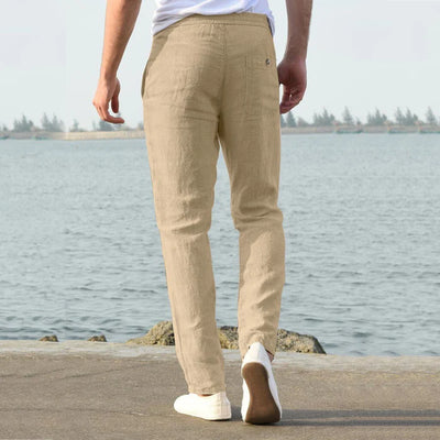Heren linnen zomer vrijetijdsbroek