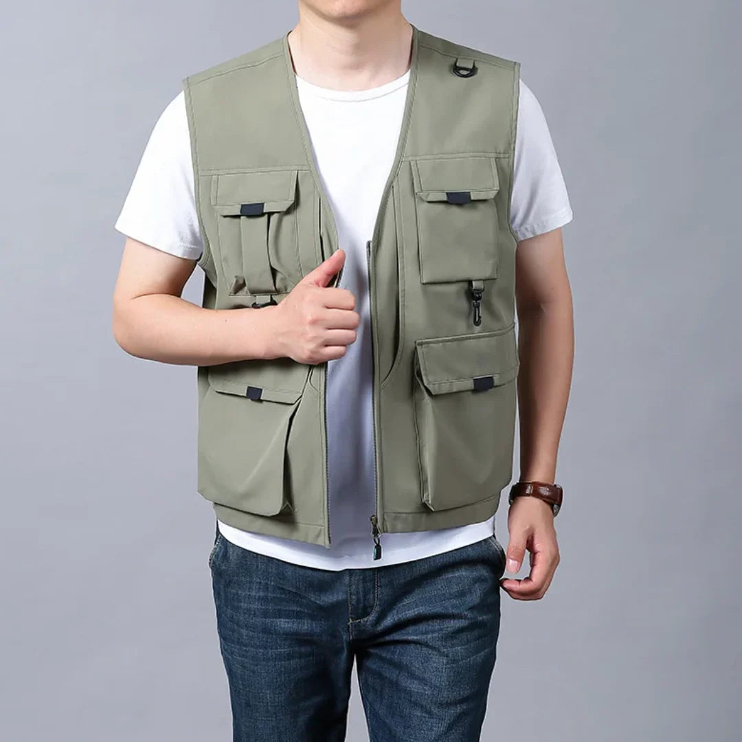 Mose - Ademend Cargo Vest met Meerdere Zakken