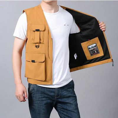 Mose - Ademend Cargo Vest met Meerdere Zakken