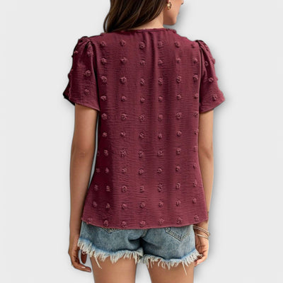 De perfecte polkadotblouse