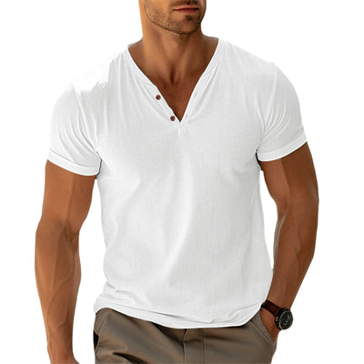 Giuliano | Polo t-shirt met bandkraag