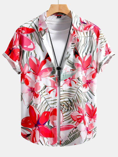 Set met bloemenplantenprint