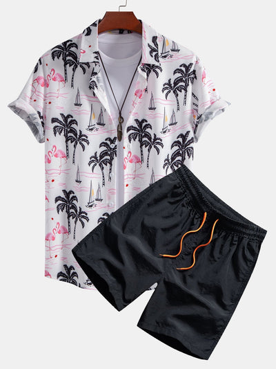 Palmboom Flamingo Print Set