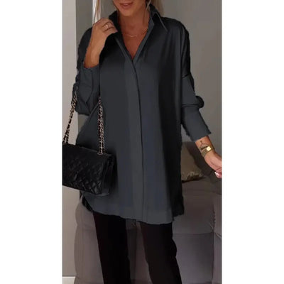 Nina - Elegante Overhemdtop met Lange Mouwen