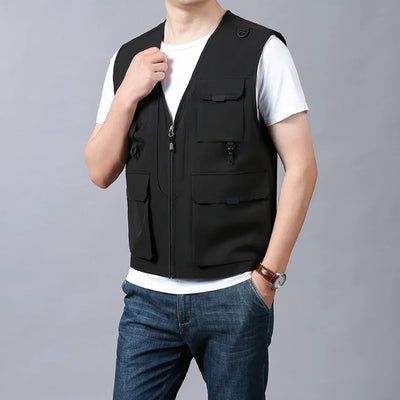 Mose - Ademend Cargo Vest met Meerdere Zakken