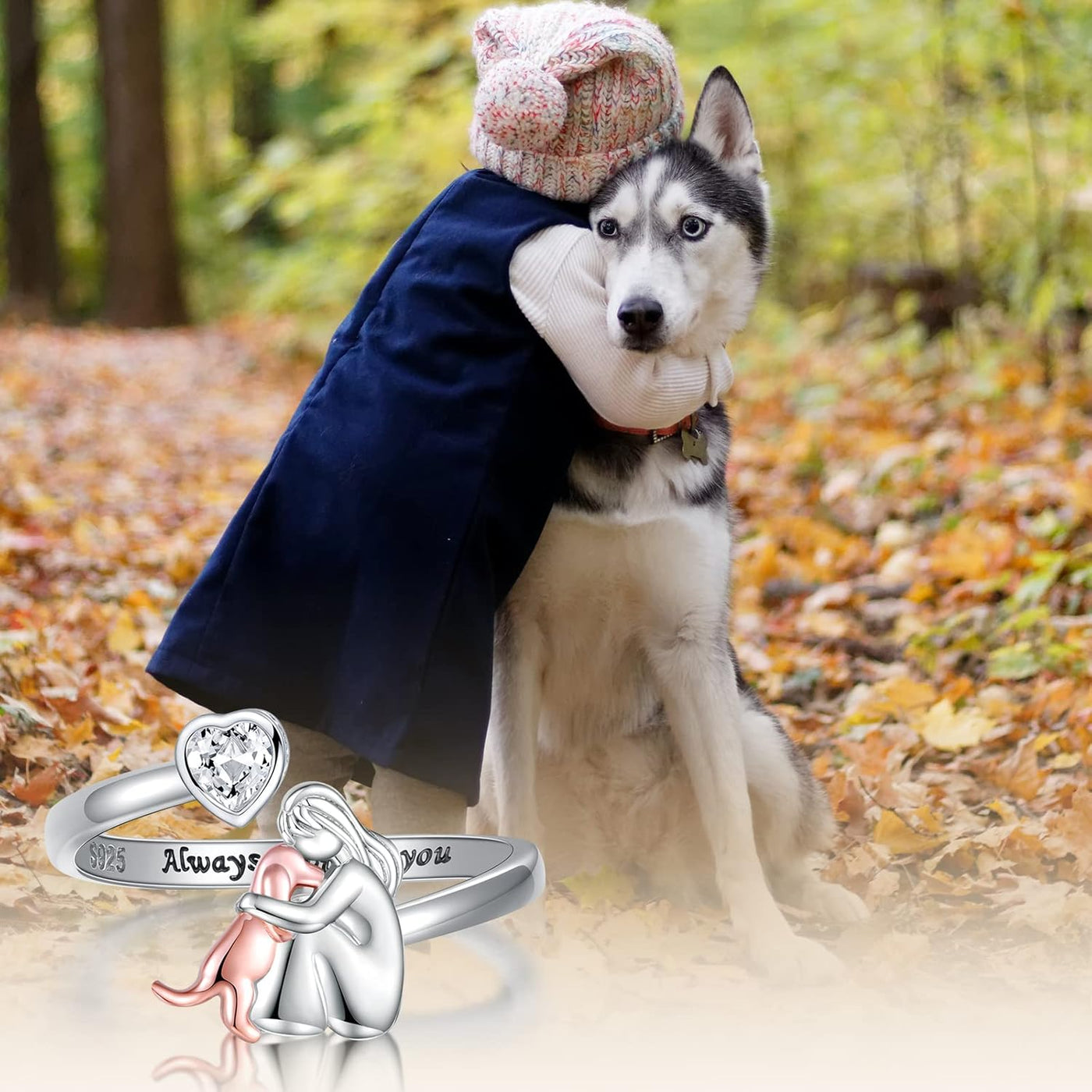 ALTIJD IN MIJN HART ZILVEREN RING