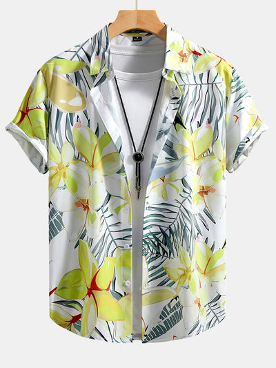 Set met bloemenplantenprint