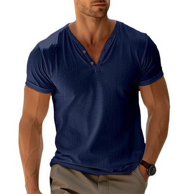 Giuliano | Polo t-shirt met bandkraag