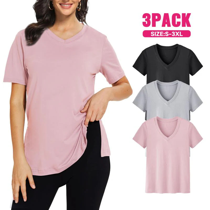 SELENA™ – Casual T-shirt met losse pasvorm (Set van 3)