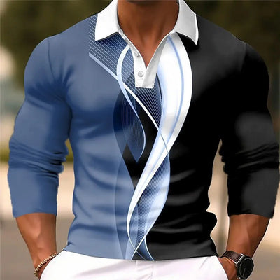 Heren Geometrisch Poloshirt