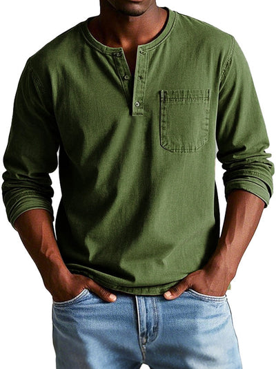 Thomas™ Vintage Shirt Met Lange Mouw