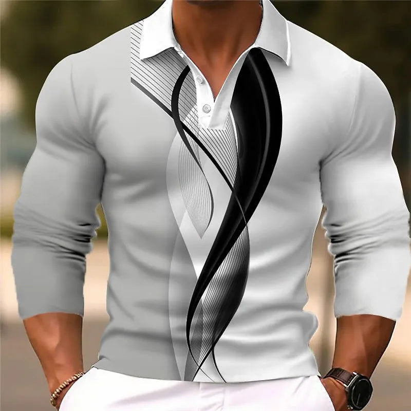 Heren Geometrisch Poloshirt