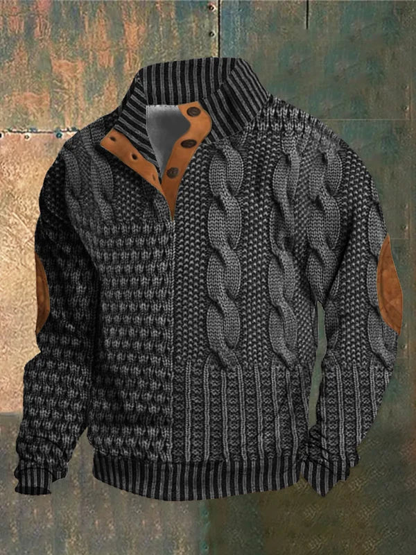 Shaun | Gemusterter Strickpullover