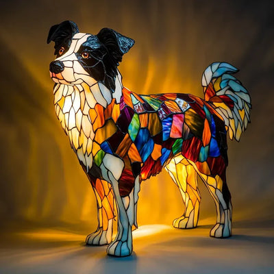 Oplichtende hond – handgemaakte lamp die harten laat stralen