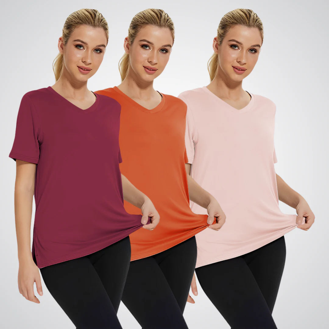 SELENA™ – Casual T-shirt met losse pasvorm (Set van 3)